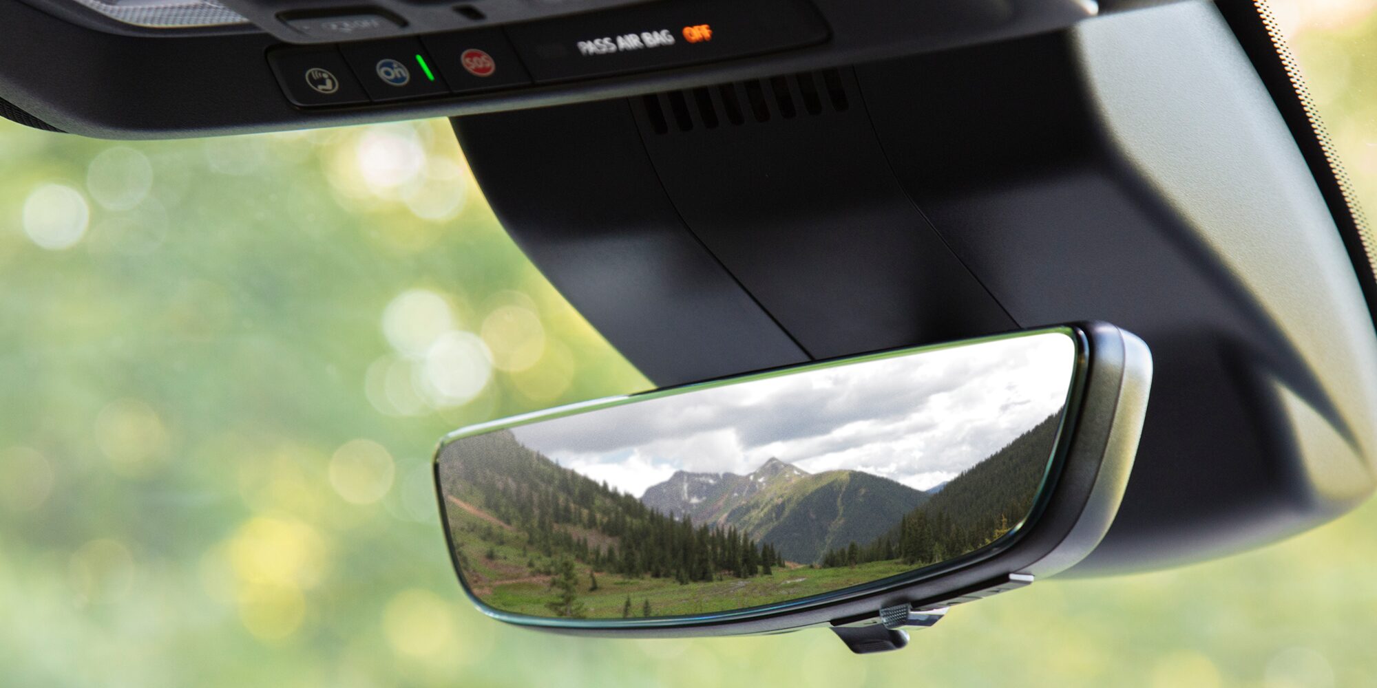 Rear Camera Mirror of the 2026 Chevrolet Silverado LD.