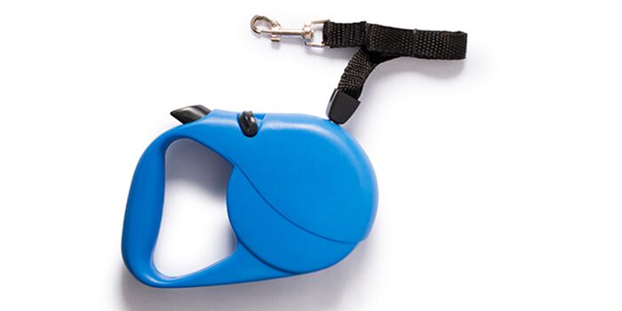 Guia de passeio retrátil na cor azul do novo Spin 2025