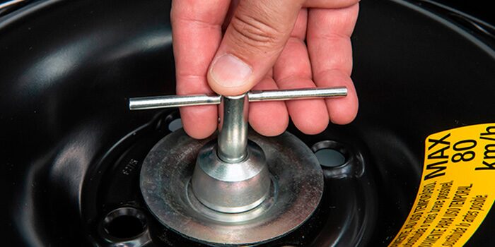 Trava antifurto para estepe do novo Spin 2025