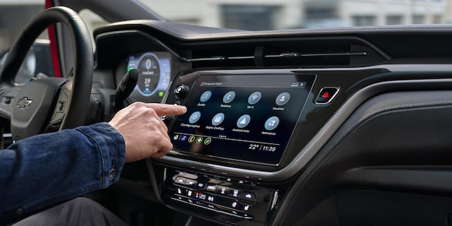 Central de informação do carro elétrico Bolt EV 2022