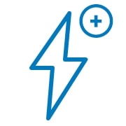 Potência de carregamento de 7,7 kWh em tomada industrial.