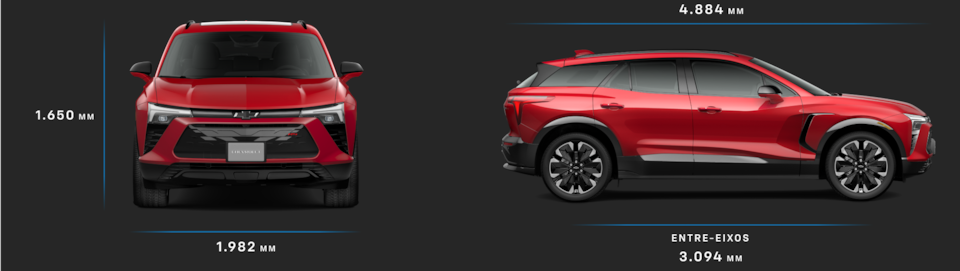 Tamanho Blazer EV