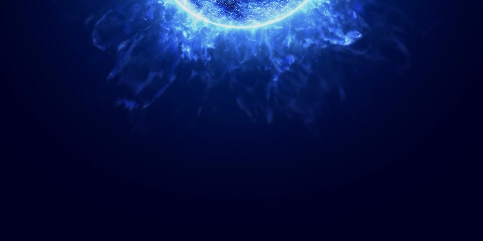 Imagem de um círculo azul brilhante.