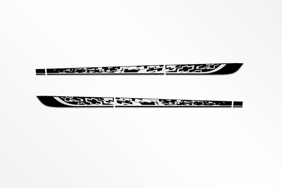 Adesivo lateral de porta preto para Onix Plus 2020