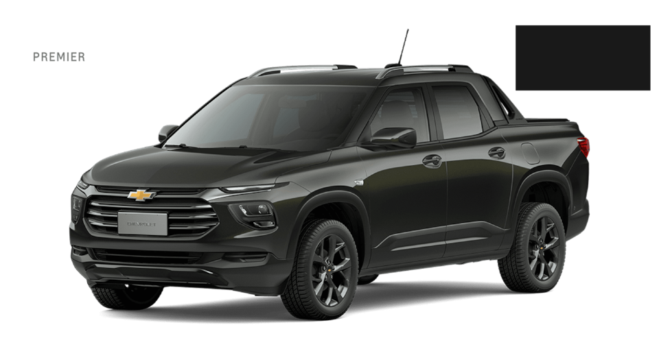 Imagem da nova Chevrolet Montana Premier, verde safari.