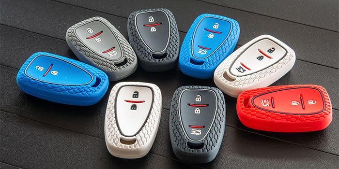 Capa de silicone para chave de presença com 2 botões