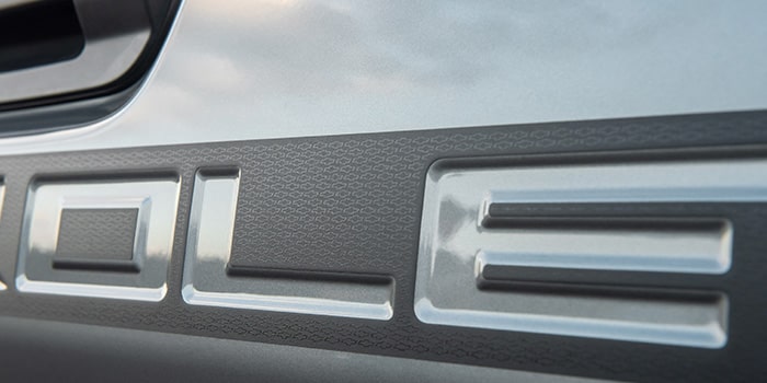 Emblema Chevrolet na tampa traseiro em adesivo