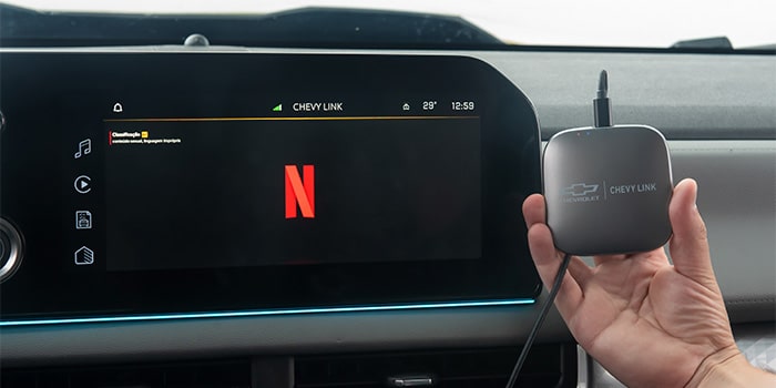 Chevy Link da nova S10 com aplicativo da Netflix