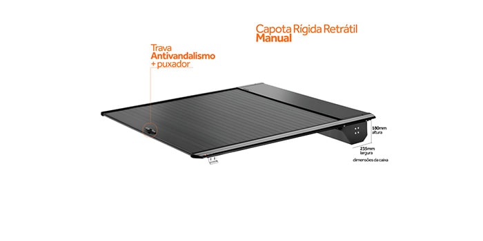 Capota marítima rígida retrátil manual ou elétrica