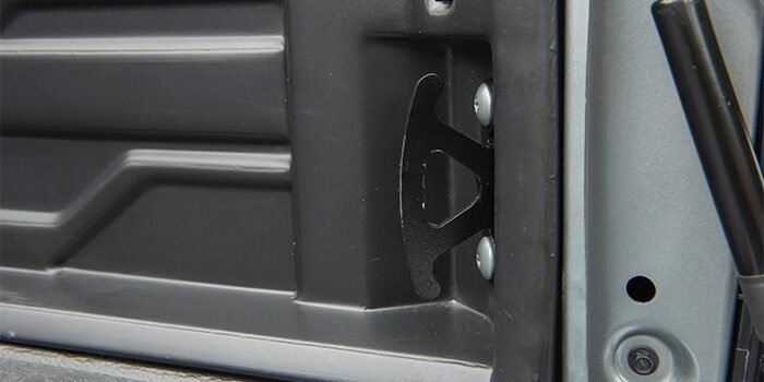 Kit de ganchos para lateral da caçamba em estilo náutico preta