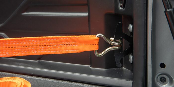 Kit de ganchos para lateral da caçamba em estilo náutico preta