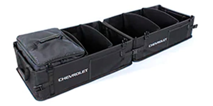 Bolsa organizadora dupla: mantenha tudo em ordem dentro da caçamba da Nova Chevrolet Montana 2023.