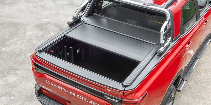 Capota marítima rígida elétrica: conte com toda a segurança e comodidade que você deseja para transportar qualquer mercadoria na sua Nova Chevrolet Montana 2023.