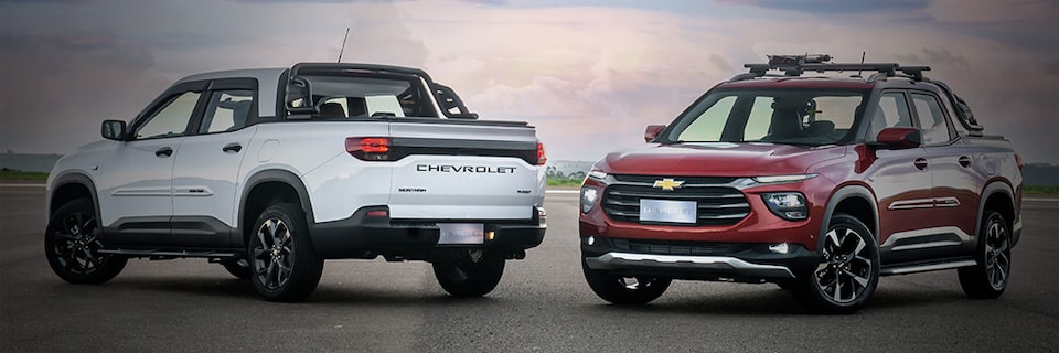 Pacote Elegance: porque a nova Chevrolet Montana 2023 merece todo requinte dos revestimentos premium para os bancos, dos estribos laterais integrados e do emblema Chevrolet cromado e alto relevo, entre muitas outras coisas.
