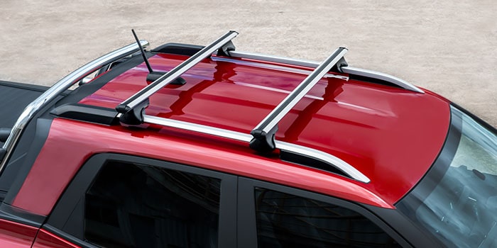 Rack de teto: carregue tudo o que você precisar no teto da Nova Chevrolet Montana 2023.