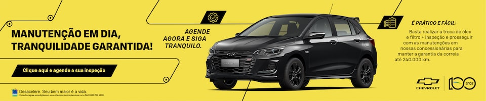 Um carro Chevrolet representando a manutenção em dia