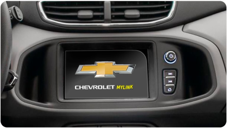 Película MyLink de 8" da linha de acessórios originais Chevrolet para o Chevrolet Onix Plus. 