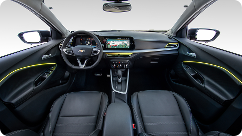 Iluminação interna em LED RGB (tipo ambiente atmosfera).