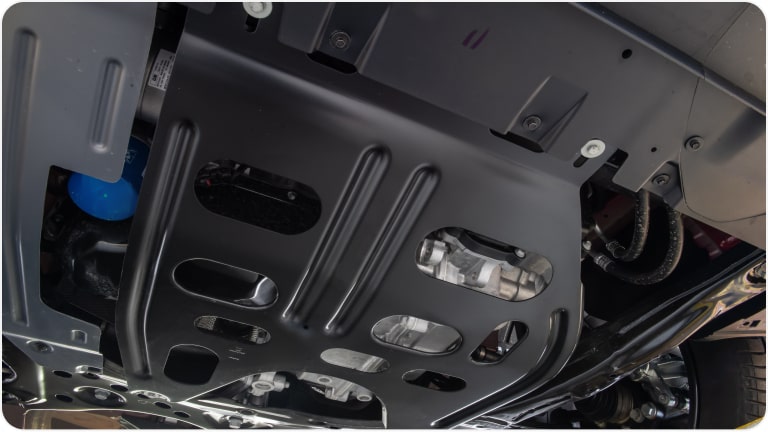 Protetor de cárter da linha de acessórios originais Chevrolet para o Onix HB.