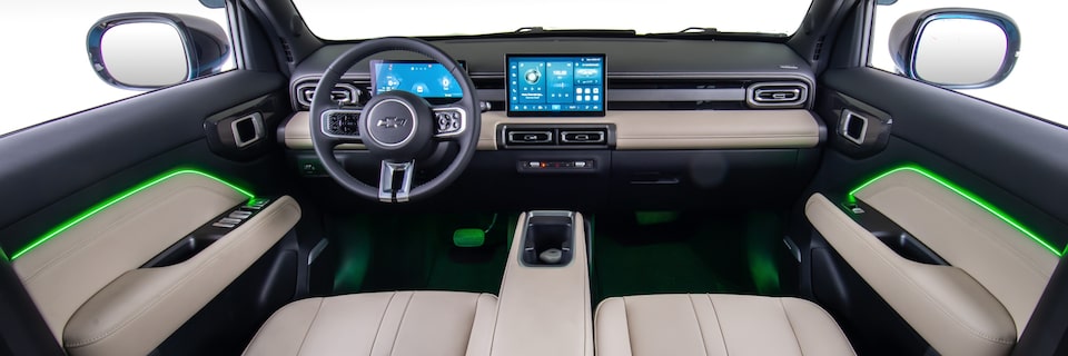 Iluminação interna LED RGB da linha de acessórios originais Chevrolet para o novo Spark EUV