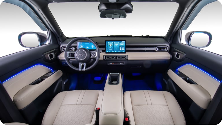 Iluminação interna em LED RGB da linha de acessórios originais Chevrolet para o novo Spark EUV