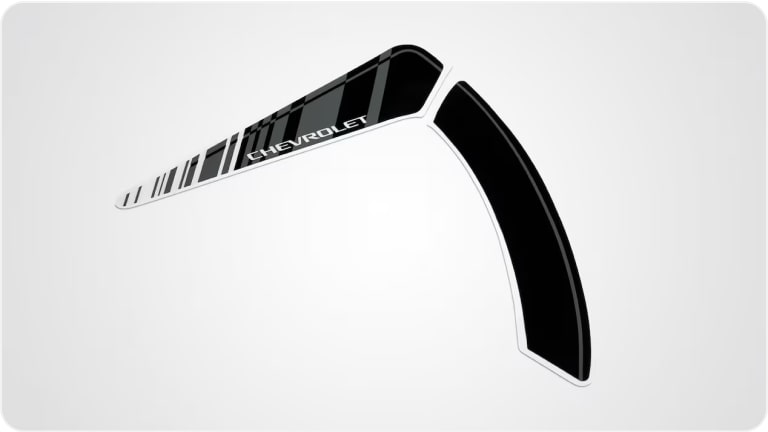 Imagem dos adesivos de roda da linha de acessórios originais Chevrolet para o Tracker 2026