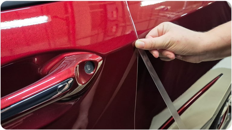 Imagem da película de proteção de pintura para portas da linha de acessórios originais Chevrolet para o Tracker 2026