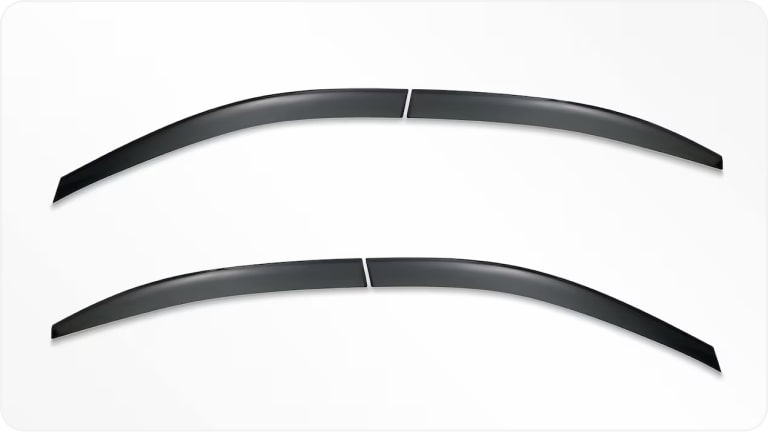 Imagem da calha de chuva da linha de acessórios originais Chevrolet para o Tracker 2026