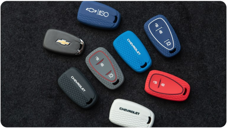 Imagem das capas de silicone para chave de presença do Chevrolet Tracker 2026