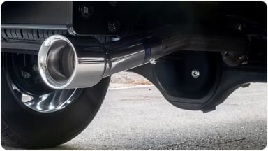 Ponteira de escapamento em aço inox da linha de acessórios originais Chevrolet para o SUV Trailblazer.