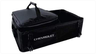 Bolsa organizadora pequena da linha de acessórios originais Chevrolet para o SUV Trailblazer.