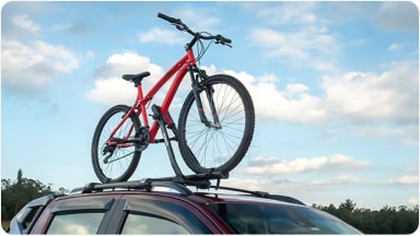 Suporte para bicicleta em aço da linha de acessórios originais Chevrolet para o SUV Trailblazer.