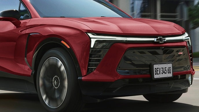Imagem de uma Blazer EV vermelha