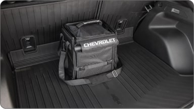 Bolsa organizadora dobrável premium da linha de acessórios originais Chevrolet para o Captiva EV.