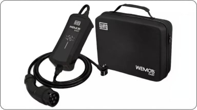 Carregador portátil tipo 2 com plug N 20A da linha de acessórios originais Chevrolet para o Captiva EV.