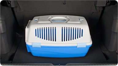 Caixa de transporte Nº3 para pet da linha de acessórios originais Chevrolet para o Captiva EV.