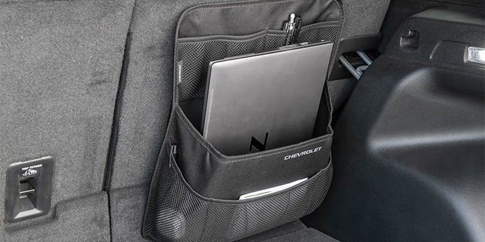 Organizador universal de porta-malas com instalação atrás do banco traseiro do Equinox EV