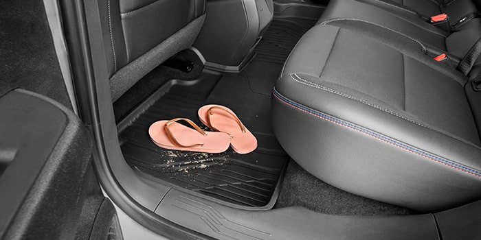 Tapete de PVC tipo bandeja com logo Chevrolet