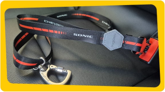 Cinto de segurança Pet Chevrolet - Preto e vermelho