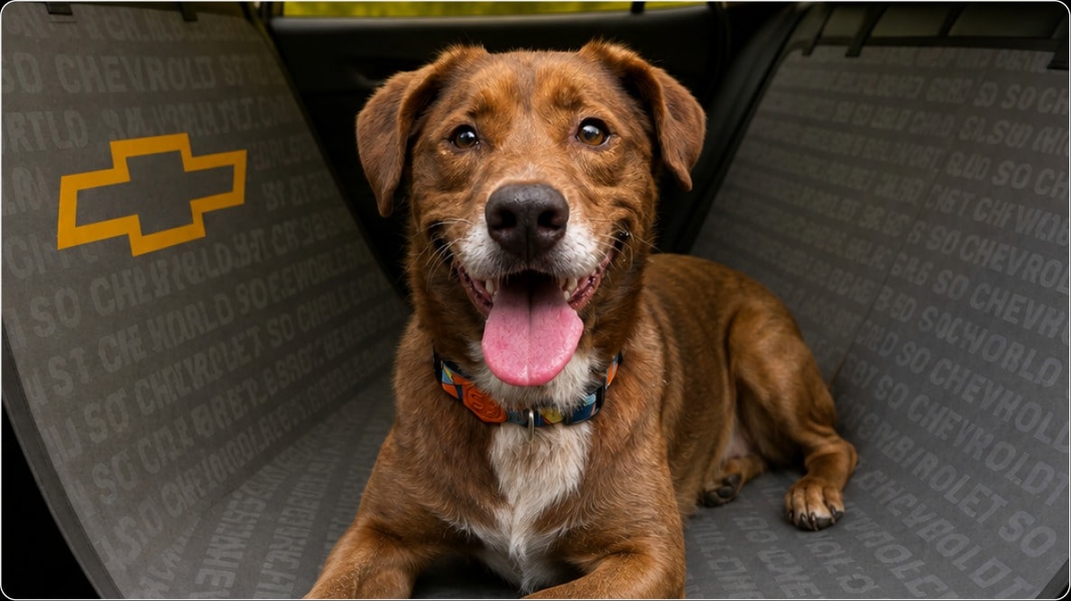 Cachorro Alcides de porte médio, em pé na grama olha para a câmera. Disponível para adoção pelo Instituto Caramelo.