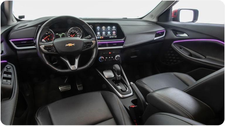Iluminação interna em LED RGB da linha de acessórios originais Chevrolet para a picape Montana.