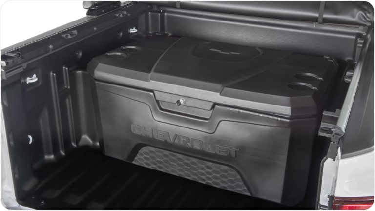 Caixa organizadora de caçamba da linha de acessórios originais Chevrolet para a picape Montana.