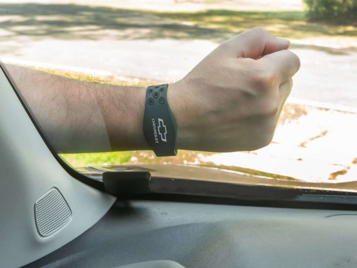 Alarme volumétrico SmartBand da linha de acessórios originais Chevrolet para a picape Montana.
