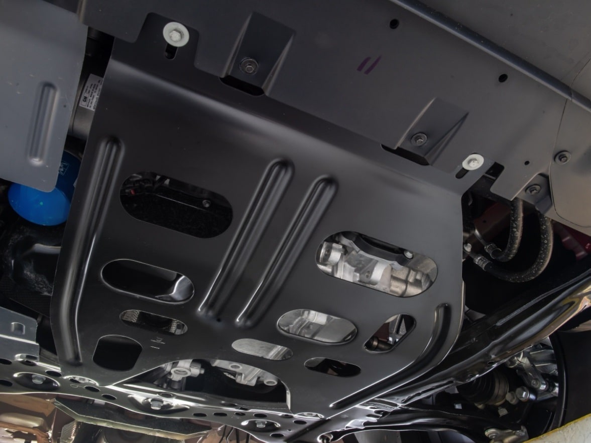 Protetor de cárter da linha de acessórios originais Chevrolet para a picape Montana.