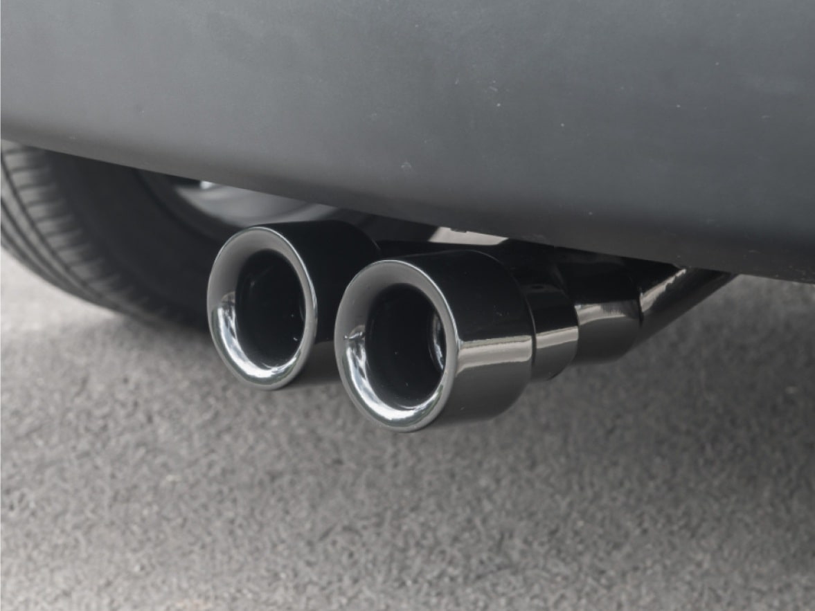 Ponteira de escapamento com bocal duplo da linha de acessórios originais Chevrolet para a picape Montana.