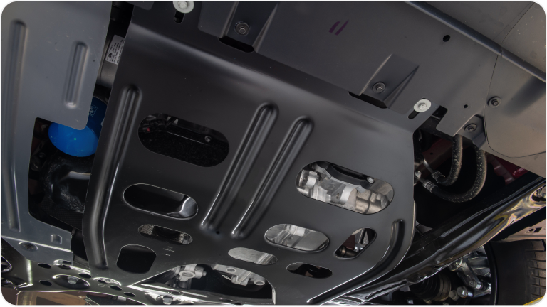 Protetor de cárter da linha de acessórios originais Chevrolet para a picape Montana.