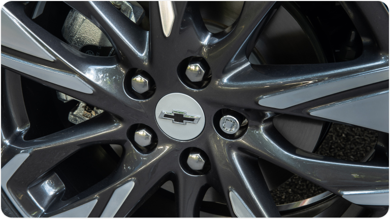 Trava antifurto para rodas da linha de acessórios originais Chevrolet para a picape Montana.