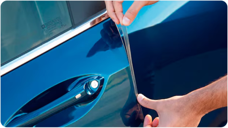 Película de proteção de pintura da linha de acessórios originais Chevrolet para a picape Montana.