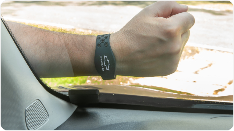 Alarme volumétrico SmartBand da linha de acessórios originais Chevrolet para a picape Montana.