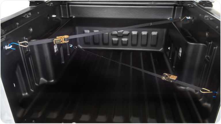 Cinta de amarração de carga da linha de acessórios originais Chevrolet para a picape Montana.
